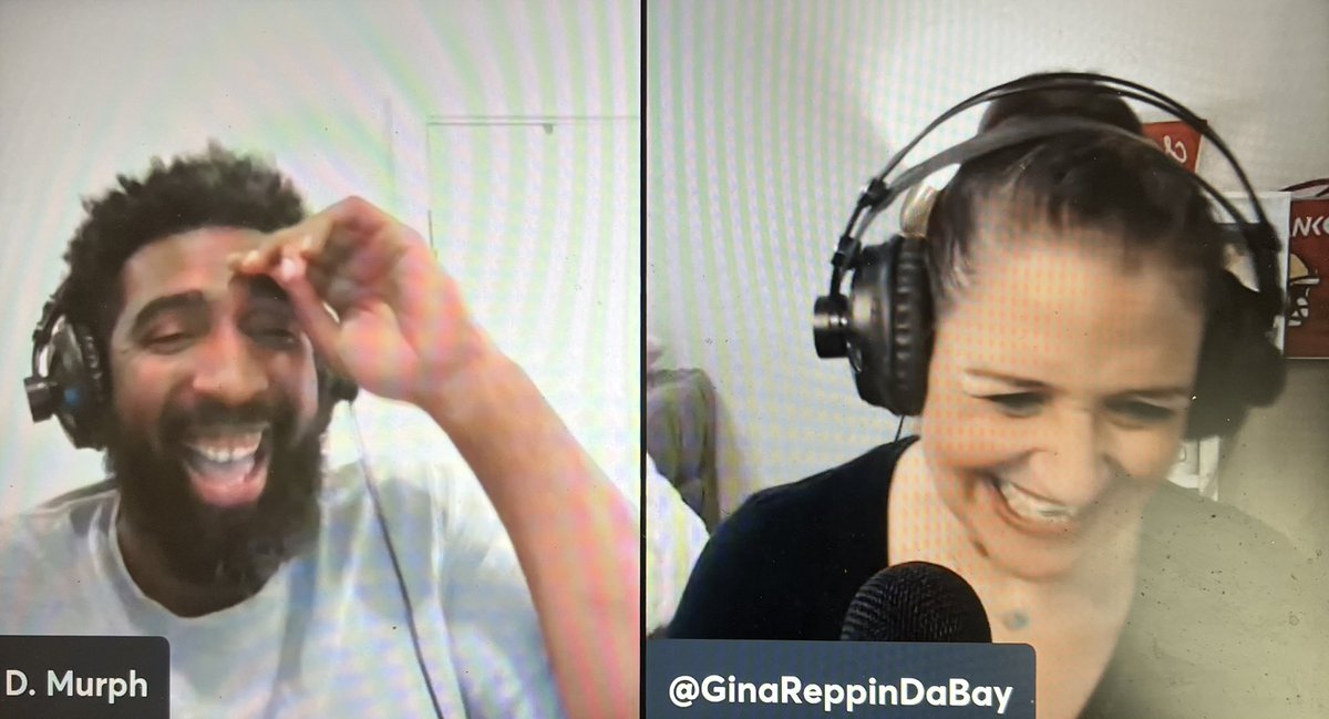 ItsDMurph's tweet photo. As you can see @GinaReppinDaBay & I had a great time recording WhyNotSports talking about some of the teams in the bay & much more….Episode coming out Friday! Tune In! #itsdmurph #whynotsports #bayareasports #womeninsports #dubnation https://t.co/7pmt4MkRMY