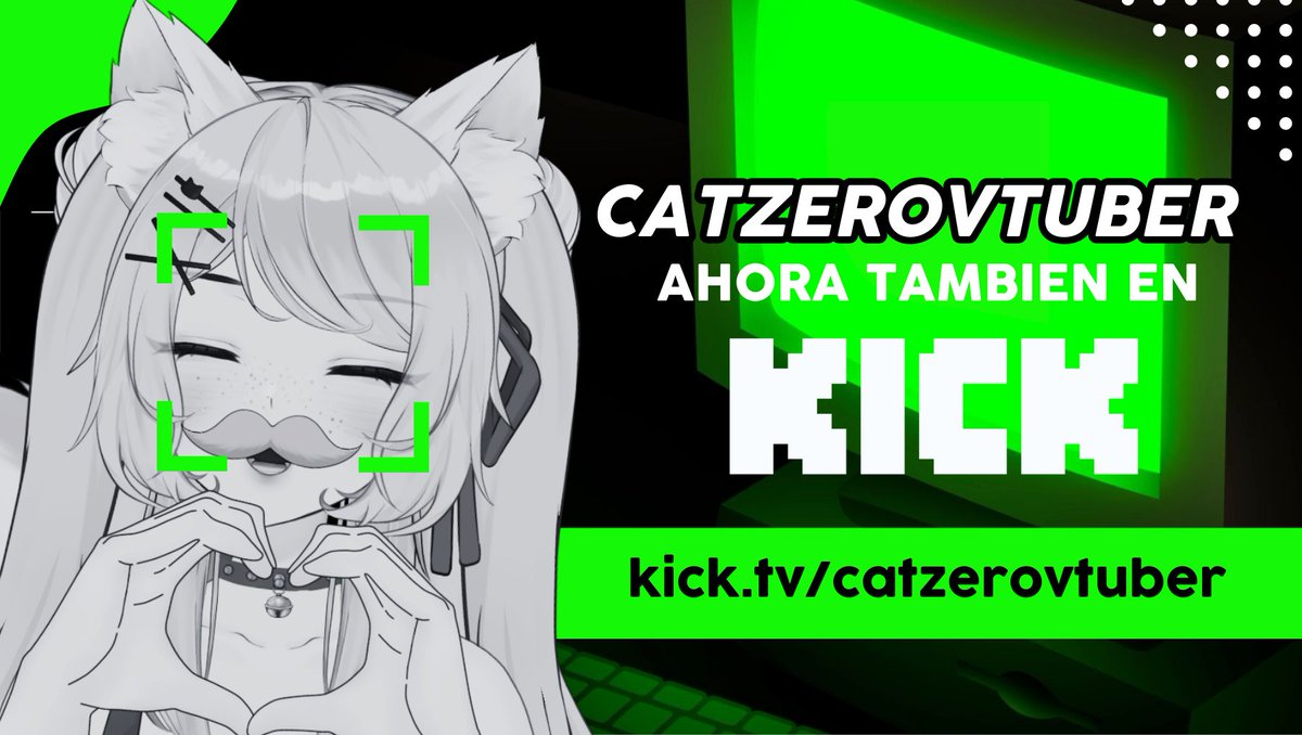 💚Deja tu follow mi king💚 kick.com/catzerovtuber  #kick #vtuber  #vtuber