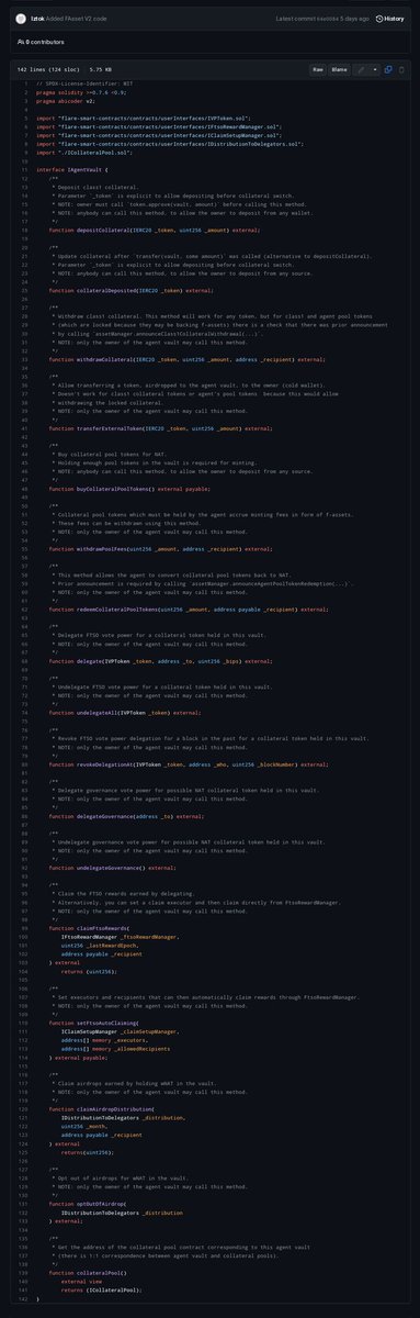 @flarelabs F-asset contracts are providing an interesting read.Agents are required to put up collateral as FLR tokens on #Flare  to secure the F-assets. This means that for an F-asset to be issued, there must be a certain amount of flr locked up as collateral by the agent./1