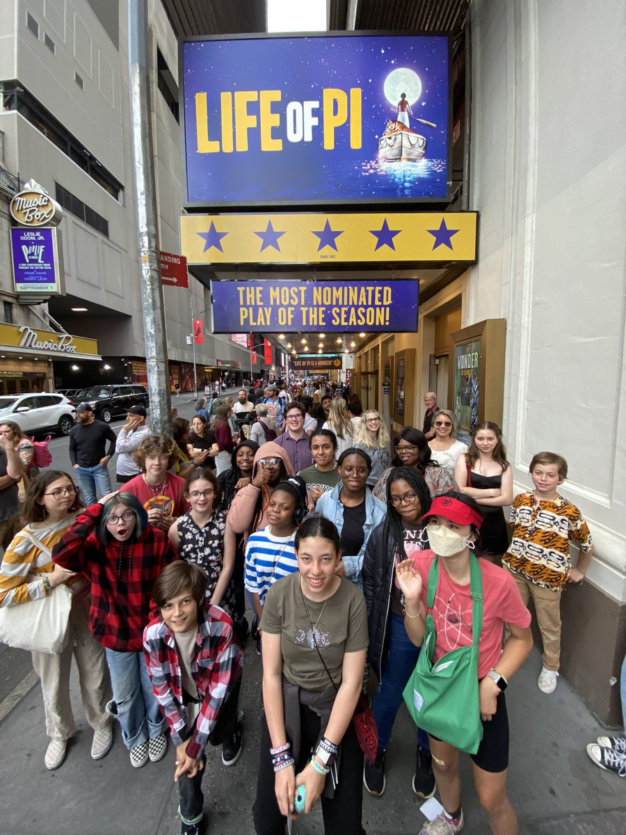 #fortgreeneprep thanks @MTIBroadwayJR for our trip to Life of Pi! @CEC13Brooklyn @nycoasp @NYCSchools #theaterschool #broadway #fgpabk