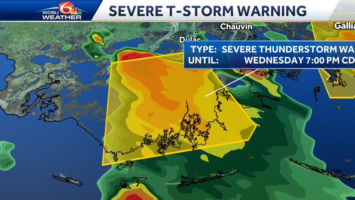 Lee Southwick on Twitter "RT wdsu A Severe Thunderstorm Warning has