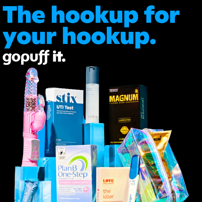 gopuff's tweet photo. Skip the awkward encounters at the checkout line. Gopuff delivers in 30 minutes or less.