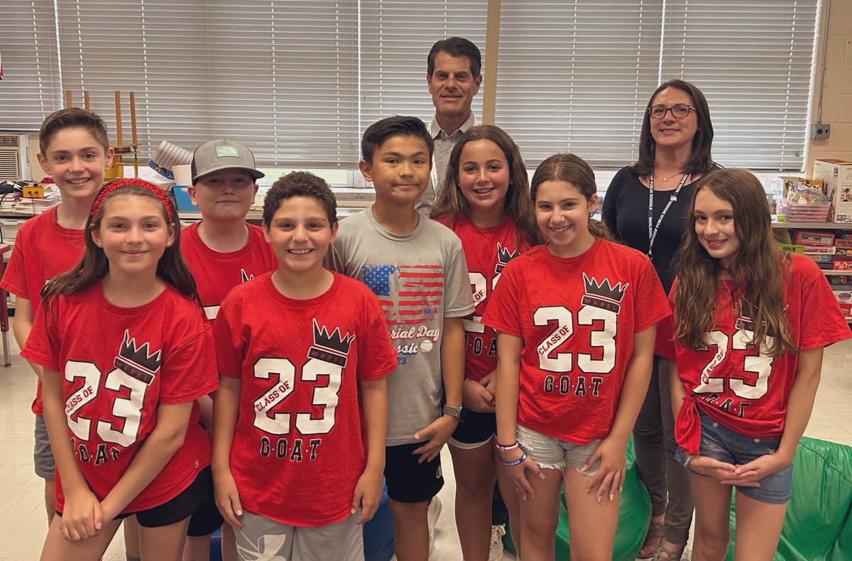 Great discussions today between our fantastic <a href="/MarlboroES/">Marlboro Elementary School</a> Student Council, <a href="/MichaelABallone/">Michael Ballone</a> and <a href="/Morgan_Gross/">Morgan Gross</a> ! Thanks for the opportunity to let student voices be heard! 💙💛<a href="/MTPSNJ/">Marlboro Twp Schools</a> #mustangpride