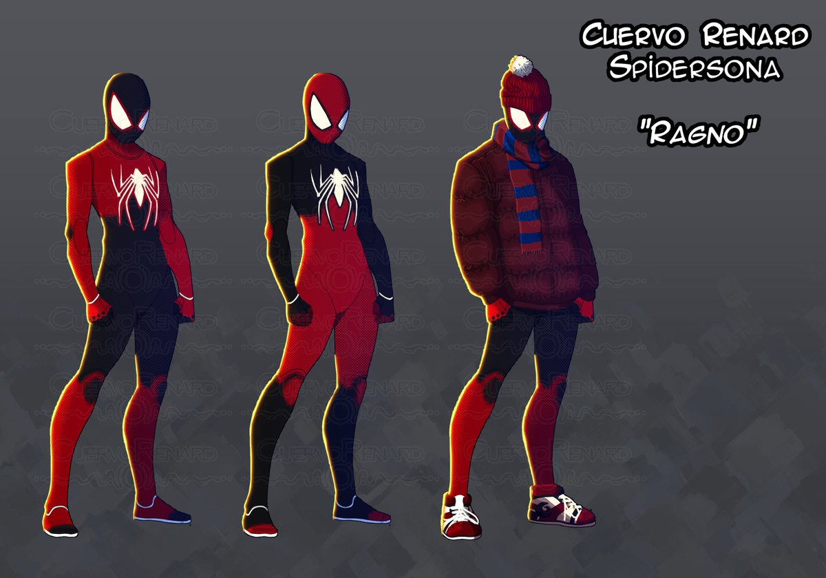 CuervoRenard's tweet photo. My Spidersona
Canon event: No bitches

#spidersona #SpiderManAcrossTheSpiderVerse #SpiderVerse #Spiderman https://t.co/QBfSYZ3SD4