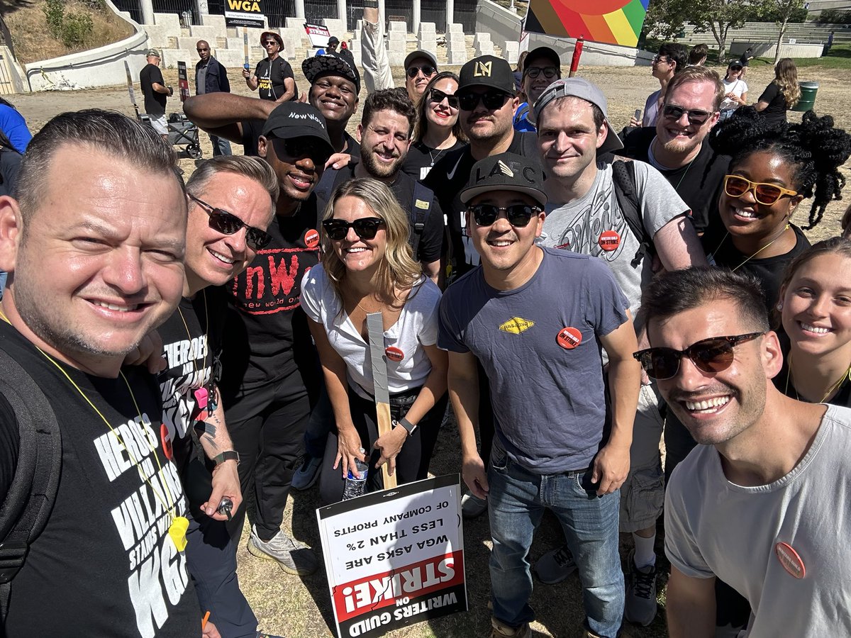We roll deep! I had a great time at the #WGA March/Rally with my friends, colleagues and clients. HVE x WGA