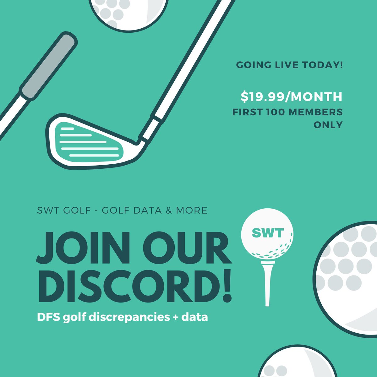 chueypicks's tweet photo. ⛳️ANNOUNCEMENT ⛳️

RT to lock in your free 1 day trial!

SWT Golf - A discord providing DFS golf edges, data and more 💰

All of my golf data + plays will be posted here as soon as I make them. We have live PrizePicks discrepancies, new golf markets and more.  Join in on the winning! Link coming in an hour! 

We have automated stroke projections, and you'll have the plays as soon as PrizePicks releases the lines👀
@MetroPassMike