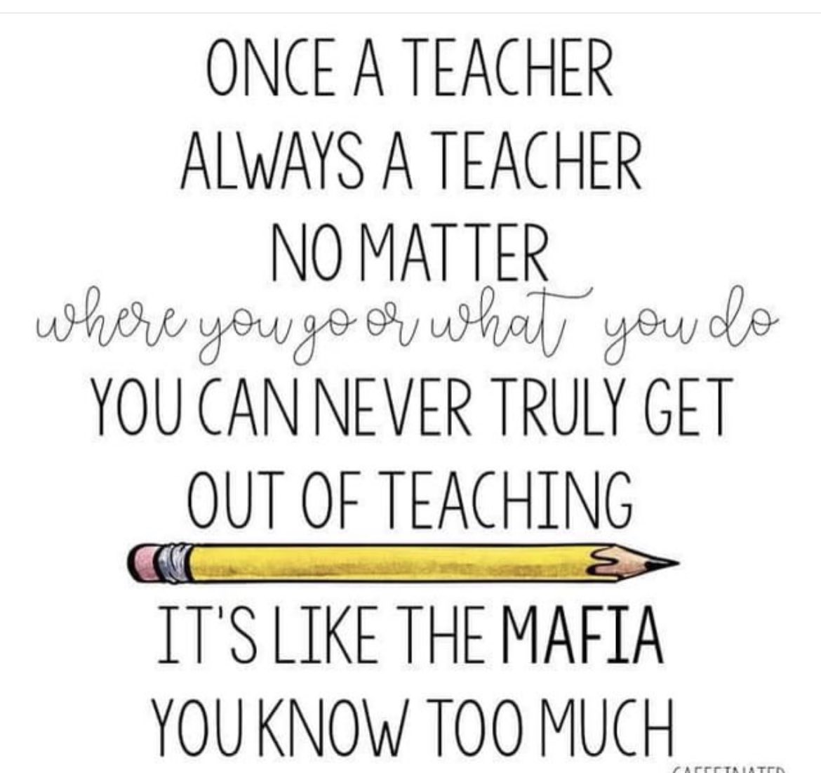 I will always be a teacher at heart