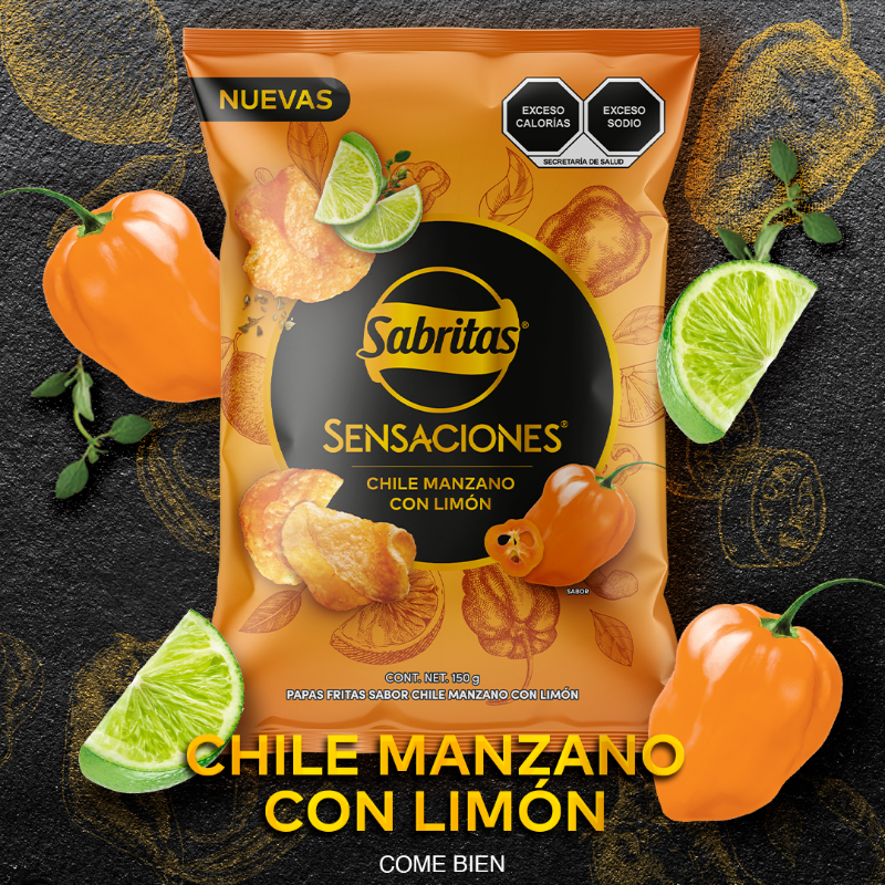 Papas_Sabritas's tweet photo. Las nuevas Sabritas® Sensaciones Chiles Secos Ahumados y Chile Manzano con Limón ¿Ya las probaste? #NuevasSabritasSensaciones