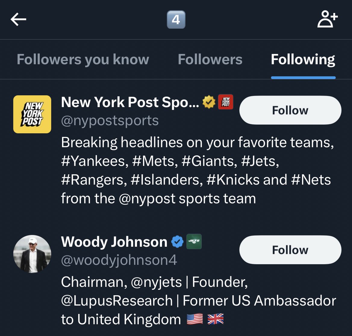Dalvin Cook with some interesting recent follows..Get it done, Joey D! 
#Jets
