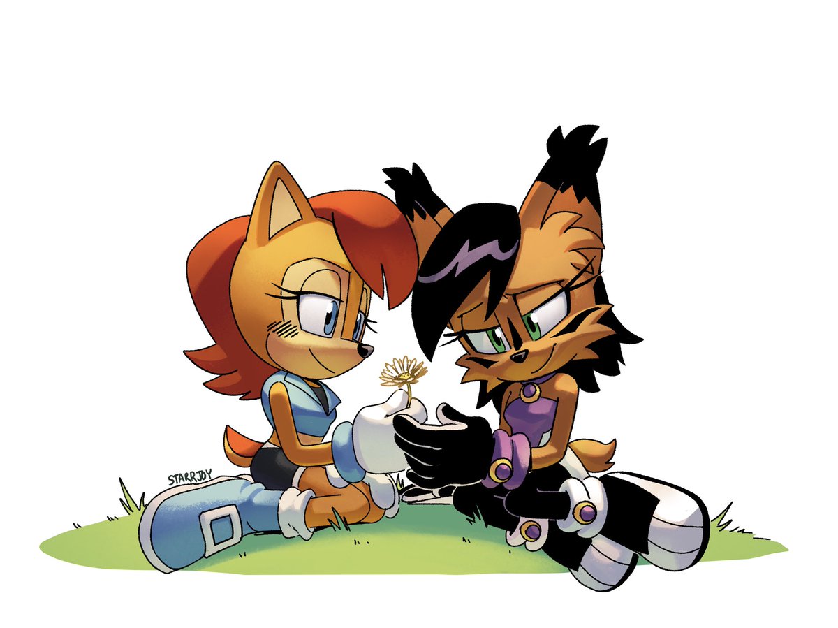 sallicole commission :’D #sallyacorn #nicolethehololynx #sonicthehedgehog