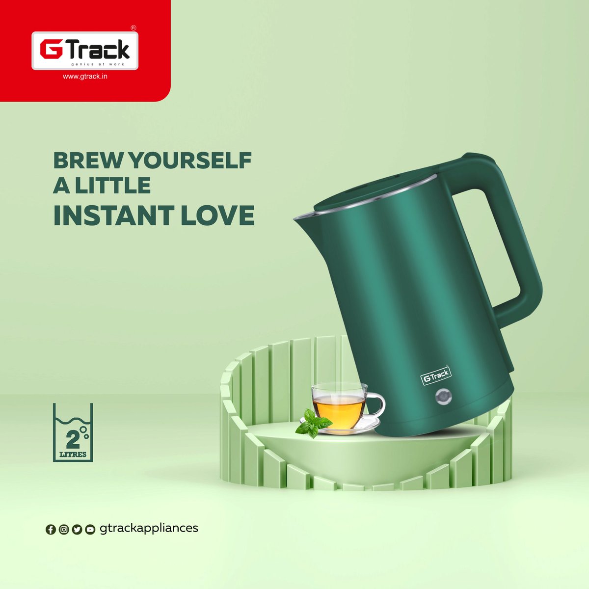 Brew yourself a little instant love.

 #electrickettle #electrickettles #kettle #homeappliances #kitchenappliance #GTrack