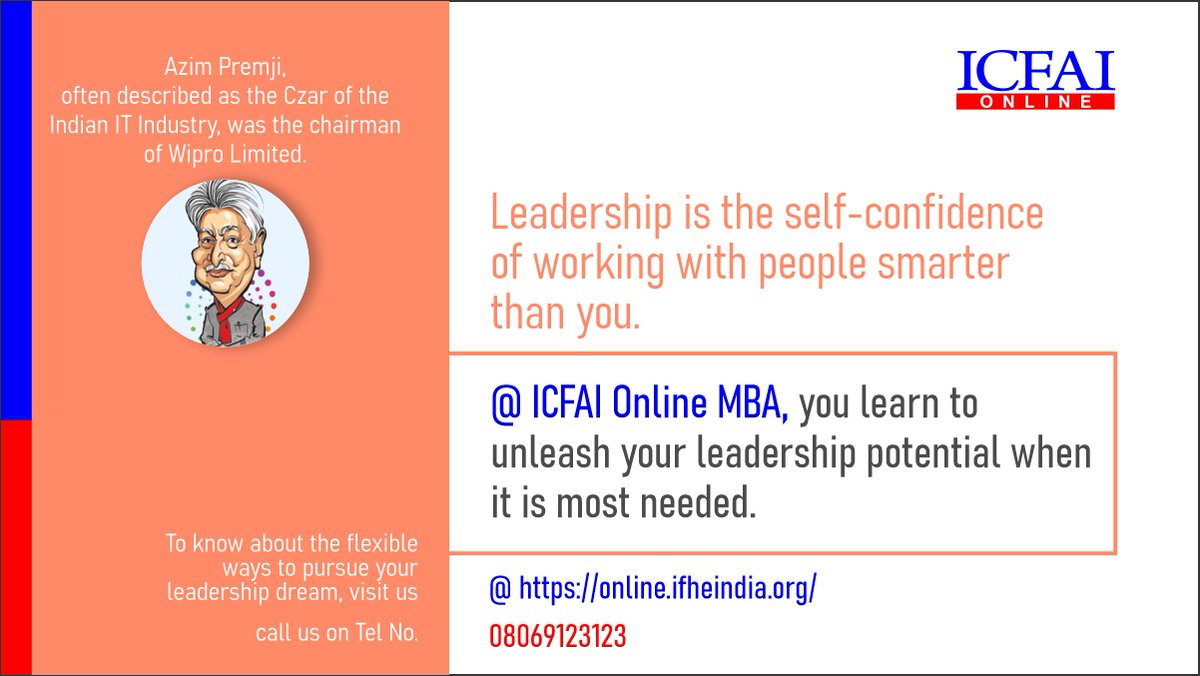 Learn more @ bit.ly/ICFAI-ONLINE-M…

#ICFAI #ICFAIGroup #ICFAIOnline #IFHE #IFHEIndia #OnlineMBA #eLearning #LearningSimplified #ICFAIOnlineMBA