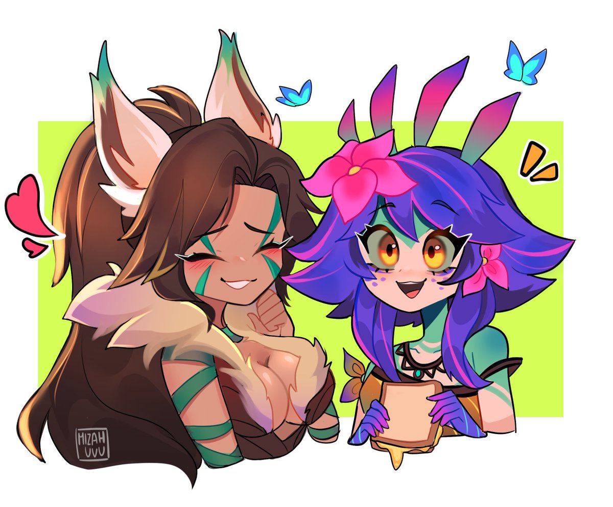 Happy pride month 💖🏳️‍🌈 
Nidalee x Neeko   #LeagueOfLegendsFanArt #leagueoflegends