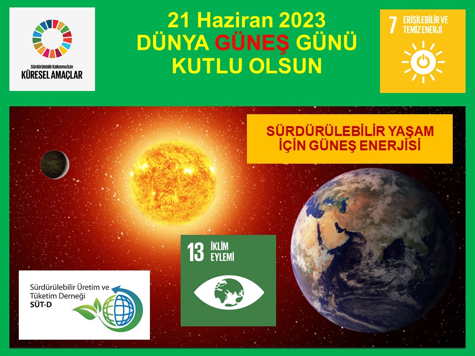 DünyaGüneşGünü;Güneş;Elektrik;SürdürülebilirYaşam; SKA7:ErişilebilirveTemizEnerji;İklimDeğişikliği