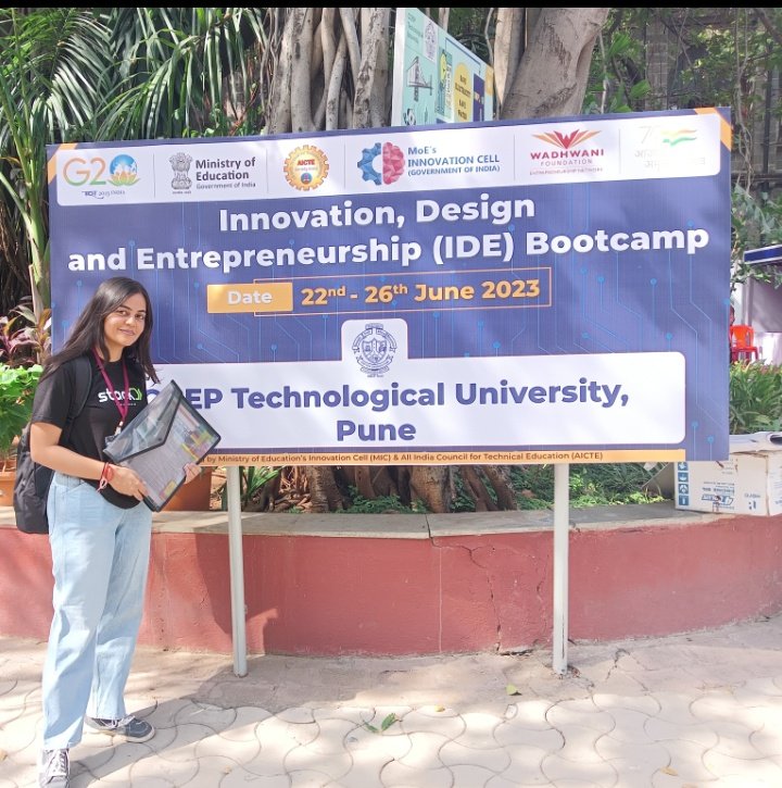 ginni_jain16's tweet photo. Finally at IDE Bootcamp Pune 🚀
#IDEB23 #AICTEbootcamp23
@mhrd_innovation @PMOIndia @abhayjere https://t.co/vQpDqW2q56