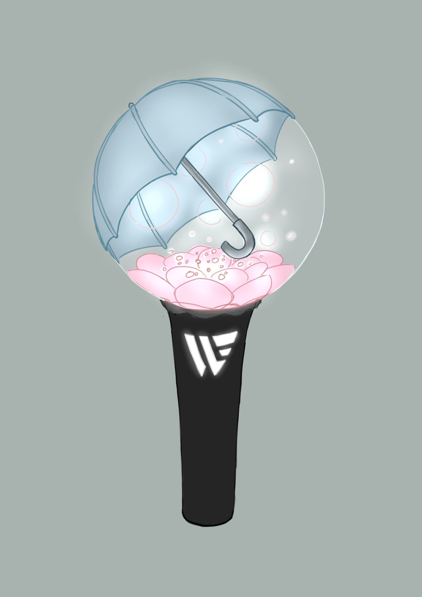 I know it's WAY past the time I talked about it, but the lightstick I though of would look sommething like this.. maybe with a different, more significant flower for oneweve
the main point is the umbrella as part of the bubble thing

also I have no Idea how it would work lol