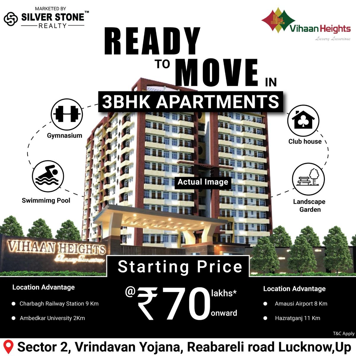 ss_realty's tweet photo. Book Ready To Move 3BHK luxury Apartments starting from ₹ 70 Lakhs* Onwards at Vihaan Heights in Vrindavan Yojna, Lucknow.

Links: https://t.co/07sEPaDXmS
Call us: 9599596995

#silverstonerealty #vihaanheights #proeprty #realestate #tbt #READYTOMOVE #propertyforsale #3bhkflats https://t.co/cyRJoACiwx
