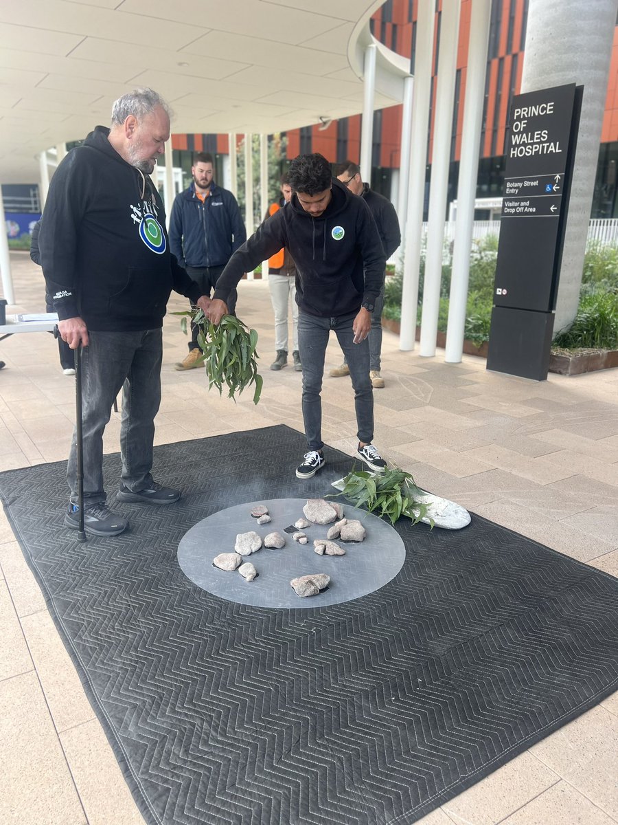 8,000 year old hearth stones will now be permanently displayed outside the Acute Services Building at the Prince of Wales Hospital, Randwick. This project was a joint initiative with the Gujaga Foundation, La Perouse LALC, Heath Infrastructure, SESLHD, Squares Design #dharawal