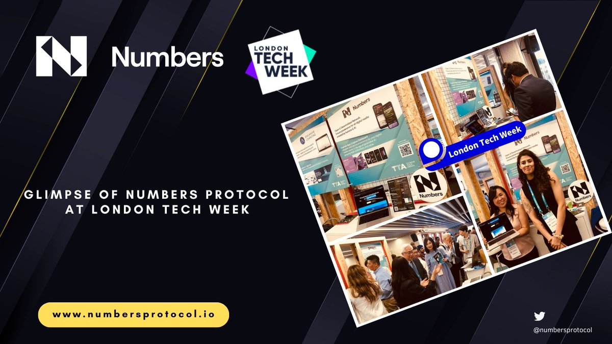 🎉 Exciting news from @LDNTechWeek! 🚀 Numbers is thrilled to be drawing a crowd with their innovative tech vision and solutions. Numbers Protocol honored to connect with the passionate tech community at this incredible event.  #LondonTechWeek #LTW $NUM