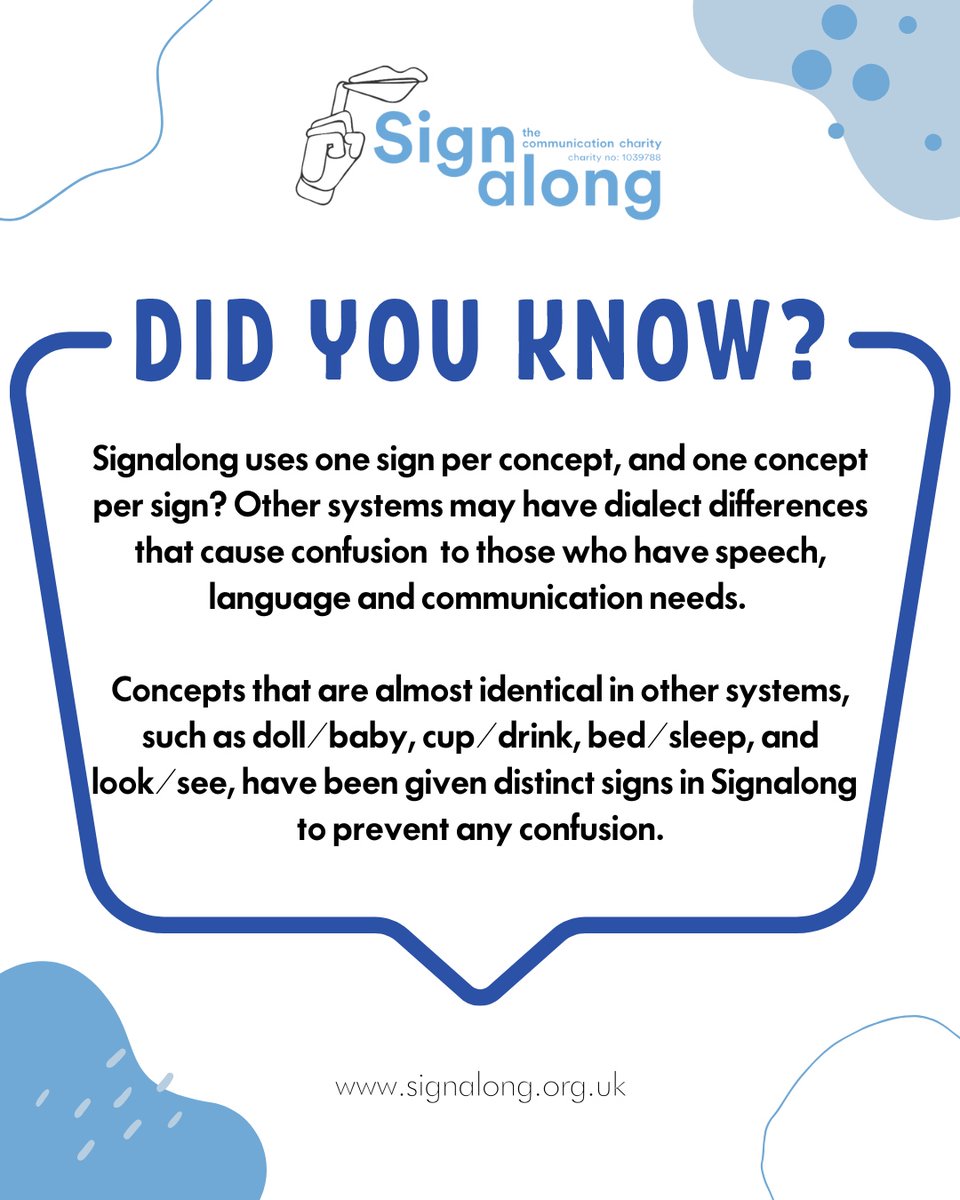 Signalong's tweet photo. Thanks to our one sign per concept, one concept per sign principle, there is clarity between our signs at all times.

If you're deaf/hard of hearing, please seek advice &amp; support for using BSL from the appropriate orgs.
#SignalongCharity #SEN #Clarity #SignSupport #SALT https://t.co/qpbOpWUoVf