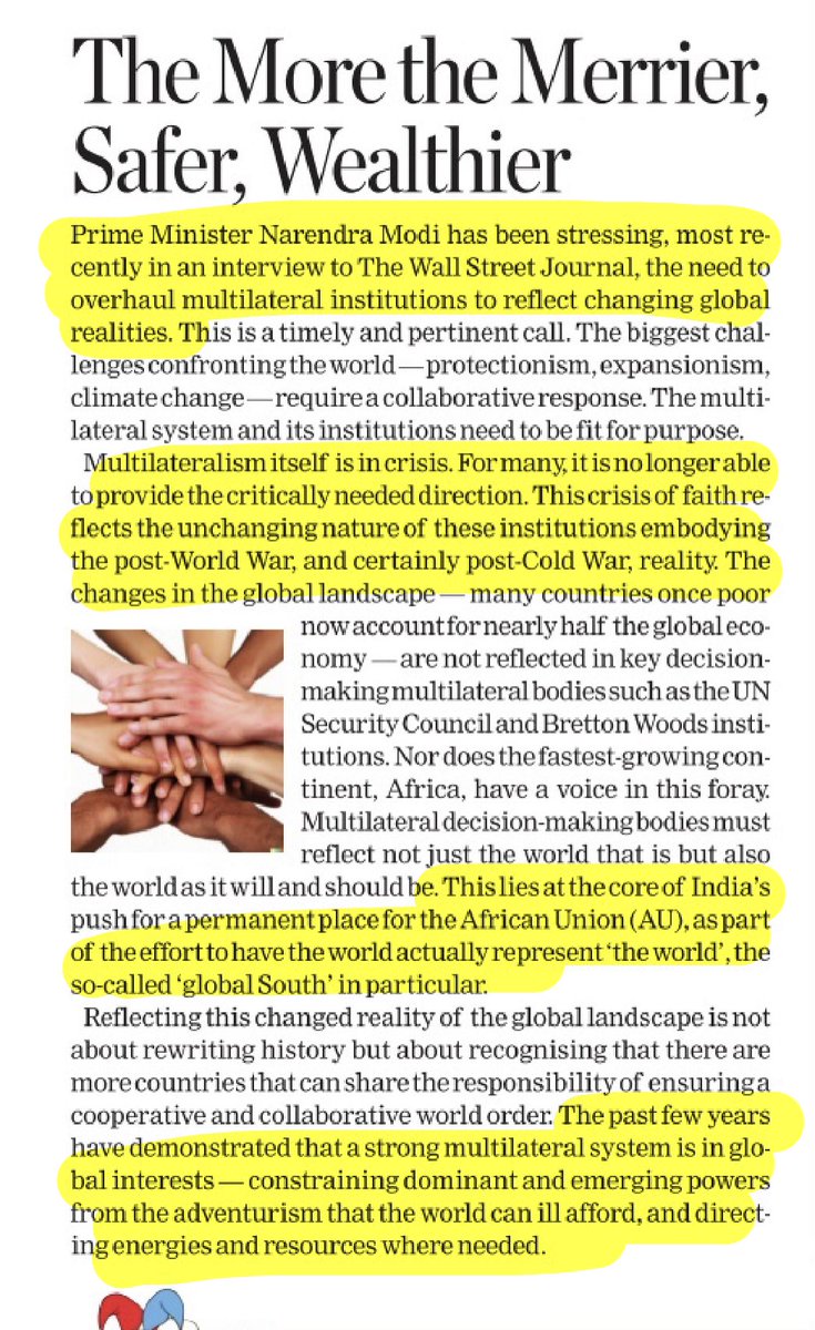 Reforming multilateral institutions. GS-2 Source: Times of India #UPSC
