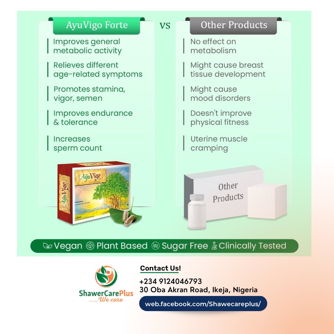 shawercareplus's tweet photo. Enjoy immunity, stamina, and a sense of well-being. 

Chat me now or call the company data in bio on that picture to make your purchase. 

Buy AyuVigo to make a change! https://t.co/2CaQi4JDWG