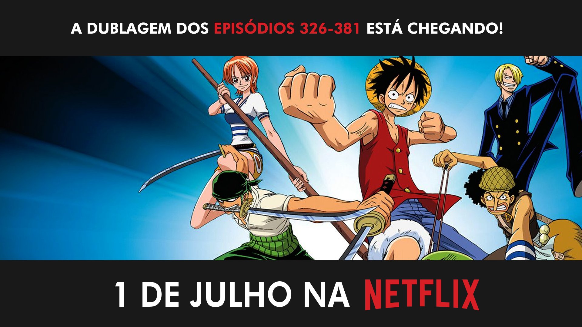 Novos episódios dublados de One Piece chegam em julho na Netflix