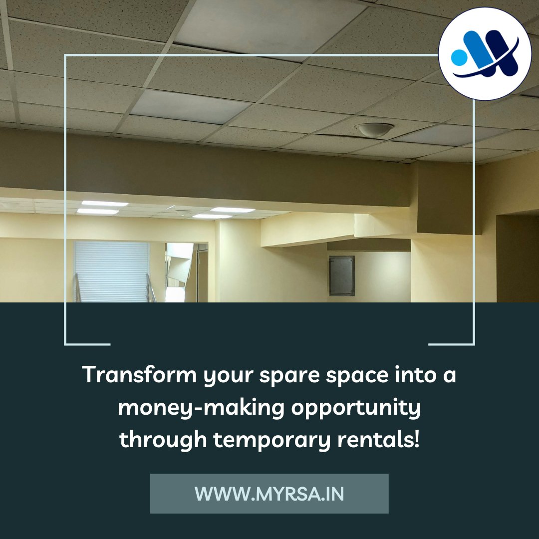 MyrsaTech's tweet image. Transform your spare space into a money-making opportunity through temporary rentals!📣

To know more visit our website 👉myrsa.in

#rentals #rentingout #unusedspaces #vacantspaces #temporaryrentingout #temporaryrental