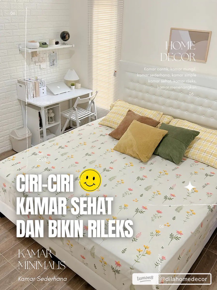 IndonesiaLemon8's tweet image. CIRI CIRI KAMAR SEHAT 

Kamu ingin menciptakan kamar tidur yang sehat dan membuat pikiran tenang? Yuk baca ini 🥳