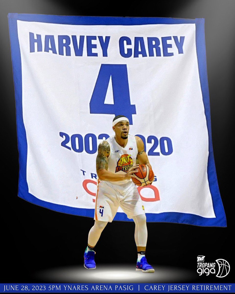 #4EVER🎽

17 Seasons with TNT🫡
7x PBA Champion🏆
1x PBA All-Star⭐️
1x PBA Mythical 2nd Team🙌
1x PBA All-Defensive Team🔒

🗓️ Wednesday, June 28, 2023
🕕 5:00 PM
📍Ynares Sports Arena, Pasig City

#TropangGIGA