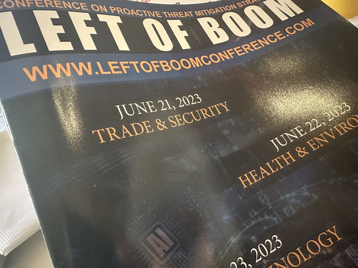 JeffKlenner's tweet photo. Great day 1 at the Left of Boom Conference IV put on by  @IRIHeadquarters. Thank you @Pottathil for creating such an important event on proactive threat mitigation.  Never has it been more important than for public and private sector partnership. Day 1 speakers were outstanding! https://t.co/p7nhlrJnAd