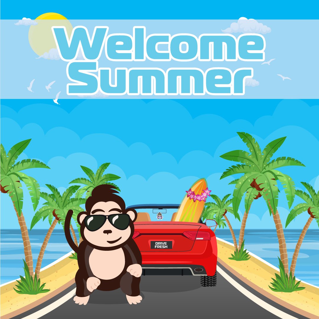 ShopMonkeyFresh's tweet photo. #HappyFirstDayOfSummer ☀️
May all your drives be #Fresh this #season with #MonkeyFresh!

Tell us...
Where are you headed this #summer? #summer2023 #Automotive #drivefreshwithmonkey #cars #trucks #suvs #monkeyfreshairfresheners https://t.co/MriPaseYUZ