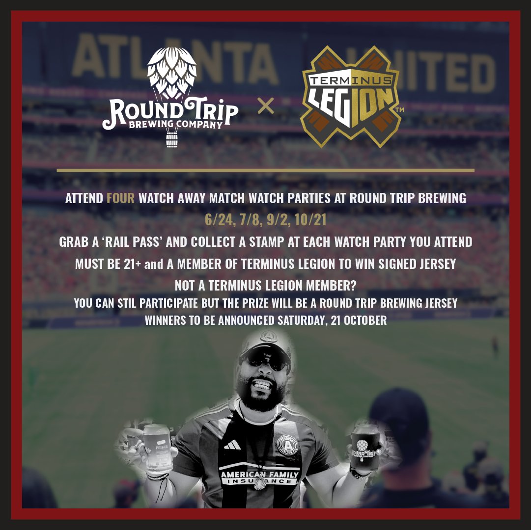 Half-time is for ads, right? Feel free to come join us in Terminus Legion. We will be at Round Trip Brewing for the match against the Red Bulls this weekend. Terminuslegion.com