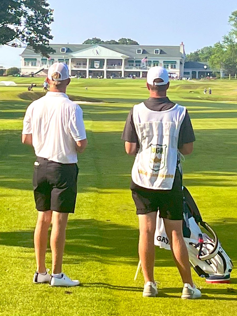<a href="/WGAChamps/">WGA Championships</a> I know that caddy…@pattyneustadt28 caddying for Kyle Haas! Here is a picture of them from yesterday. Best of luck to Kyle as he starts his college career at <a href="/WakeMGolf/">Wake Forest Men's Golf</a> this fall. 

<a href="/WGAChamps/">WGA Championships</a>
