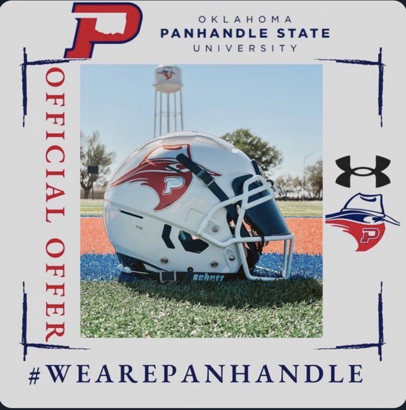 Blessed to say I’ve received and Official offer from Oklahoma Panhandle state University ❤️🖤