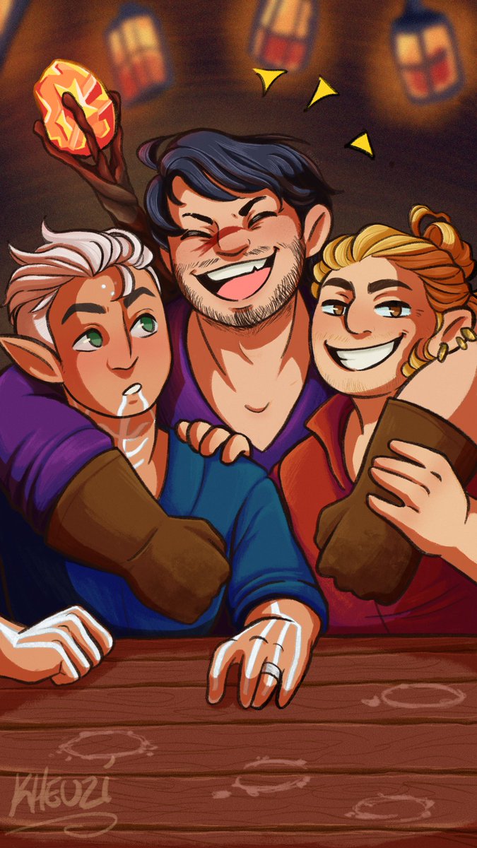 Kheuzi_'s tweet photo. God I love DA2, purple hawke is my baby. 
#dragonage2 #dragonage #DragonAgeInquisition #fanart #hawke #varric #varrictethras #Fenris #leto #bluewraith #dragonagefenris #dragonagevarric #dragonagehawke #purplehawke #kirkwall #thehangedman #dragonagefanart https://t.co/O5dn8S2yuD