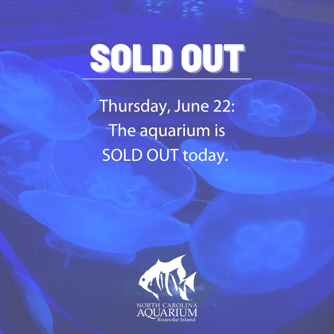 All tickets are sold out for Thursday, June 22, 2023. Spots are still available Friday, June 23!

**Comments offering tickets for sale by a third party will be removed as we do not allow third party sales on our platforms.**

#NCAquariumRI