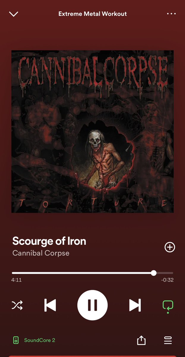 昨日のウエイトで重宝した曲💪💪

#Cannibalcorpse