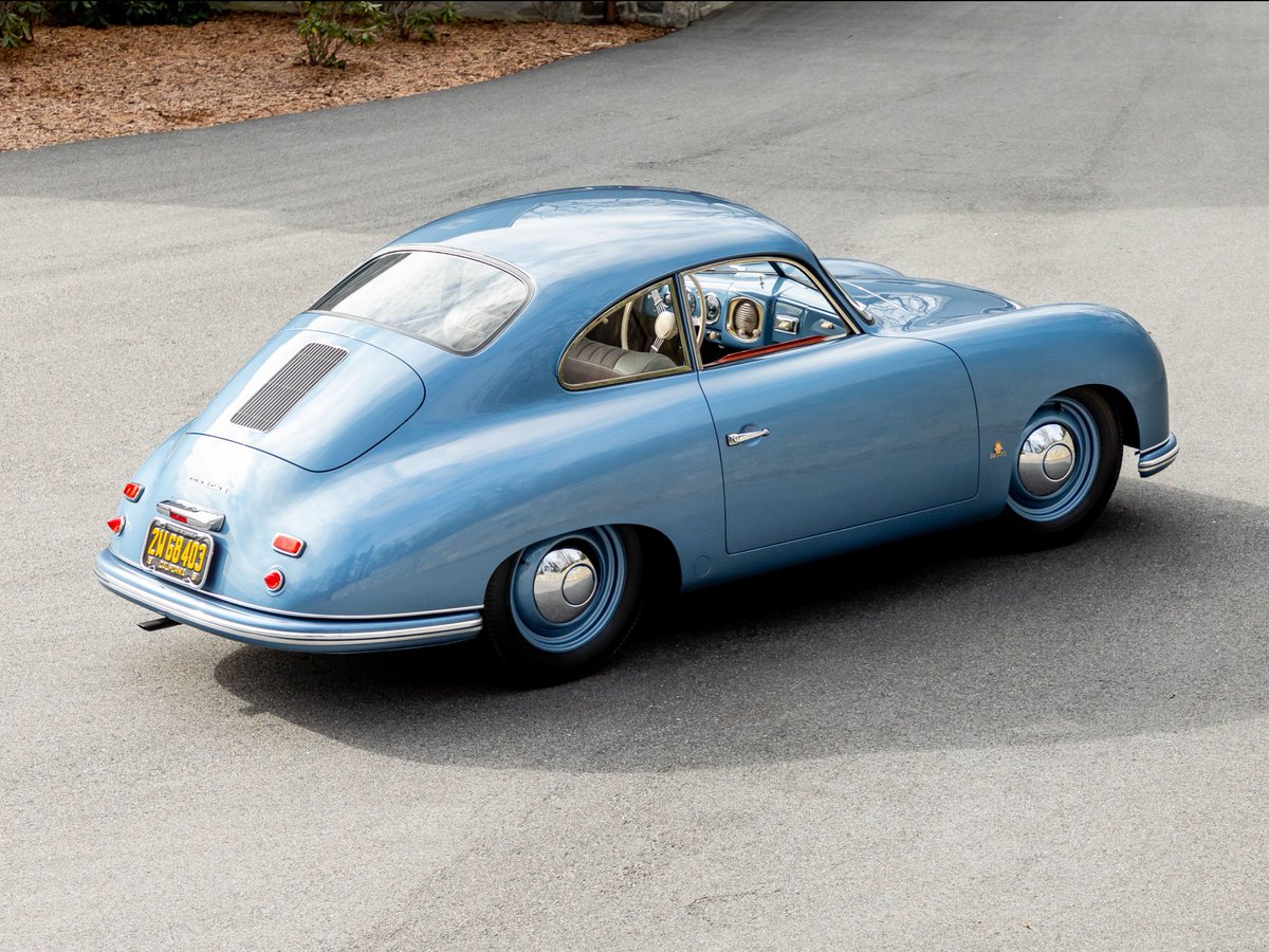 rmsothebys's tweet photo. Right here is a superbly restored, multiple best-of-show-winning example of the coveted 356 Pre-A “Split-Window” Coupe.
 https://t.co/JH7IPYzrsc https://t.co/fyOfwF1zAc