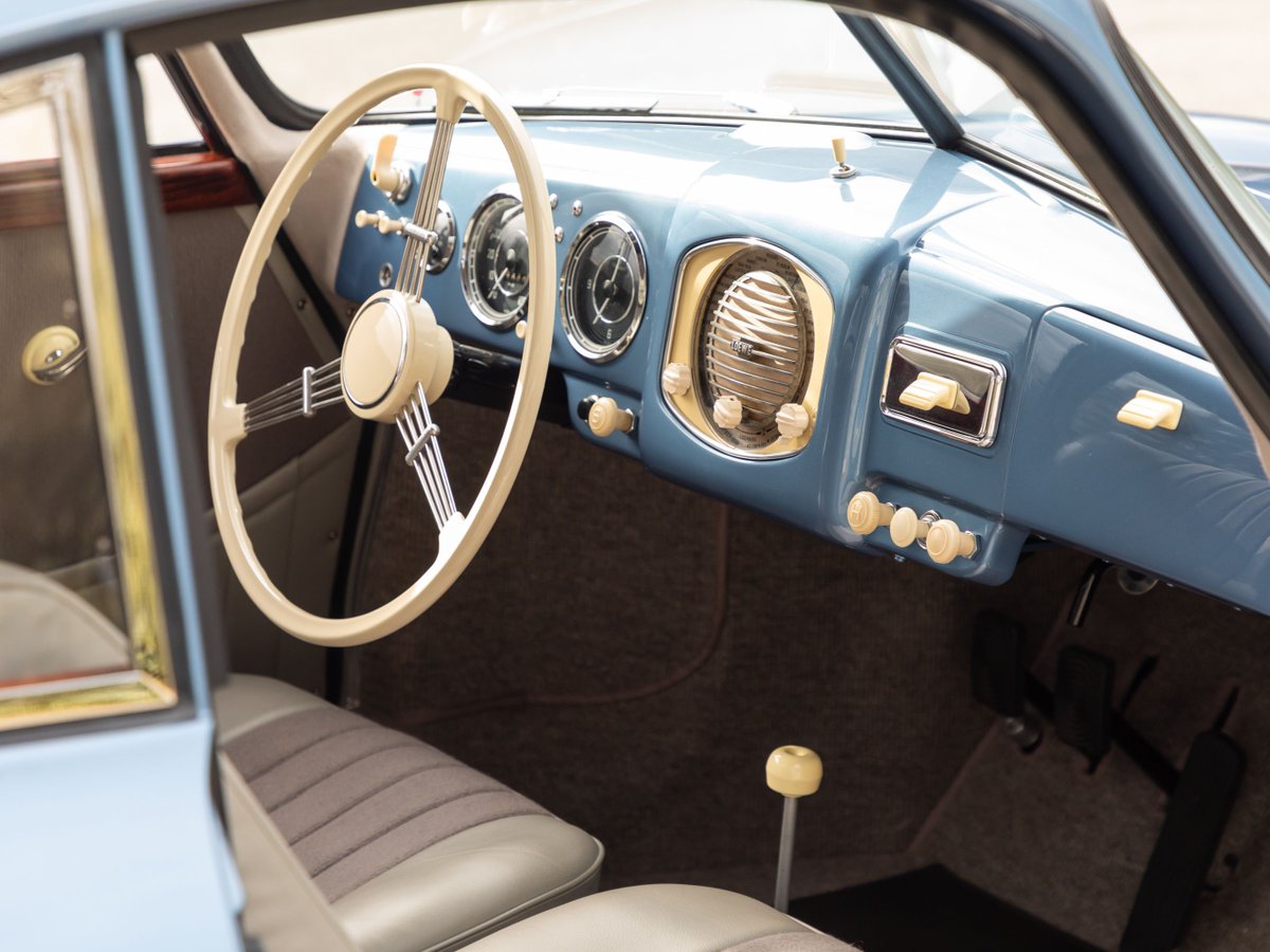 rmsothebys's tweet photo. Right here is a superbly restored, multiple best-of-show-winning example of the coveted 356 Pre-A “Split-Window” Coupe.
 https://t.co/JH7IPYzrsc https://t.co/fyOfwF1zAc