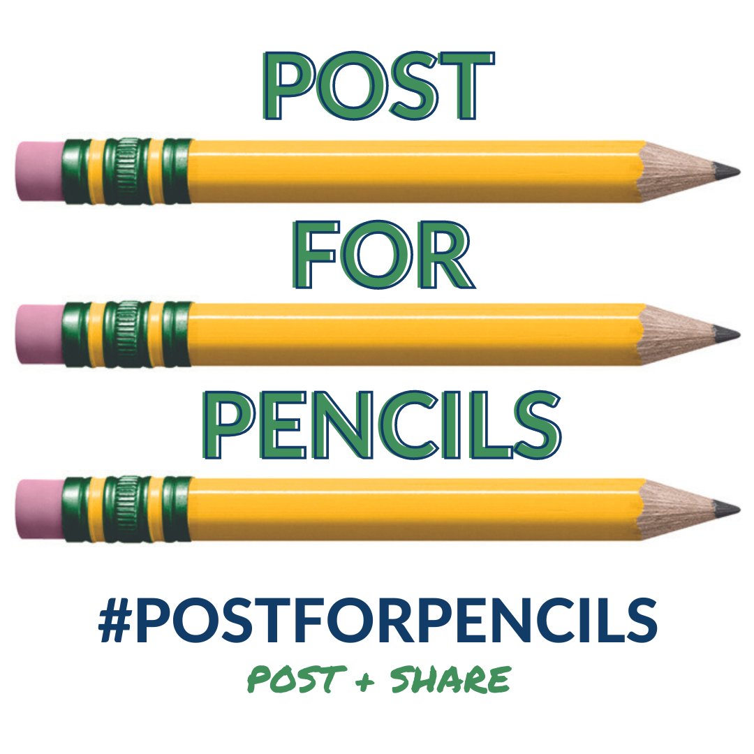 Just got word that we are 2/3 of the way to our goal of 2 million pencils!! We have 8 days left!! We need to hit that 2 million pencil goal for @KidsInNeed! Will you commit 2 posting #PostForPencils with me? 

Tag someone you would love 2 see #PostForPencils! Every hashtag counts