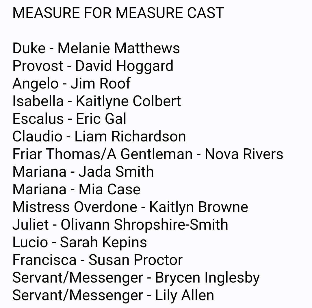 Goodly_Frame's tweet image. We are pleased to announce the cast of our upcoming co-production of MEASURE FOR MEASURE with Creative Greensboro, running August 17-20 at the Greensboro Arboretum!

#Shakespeare #outdoortheatre #summerfun