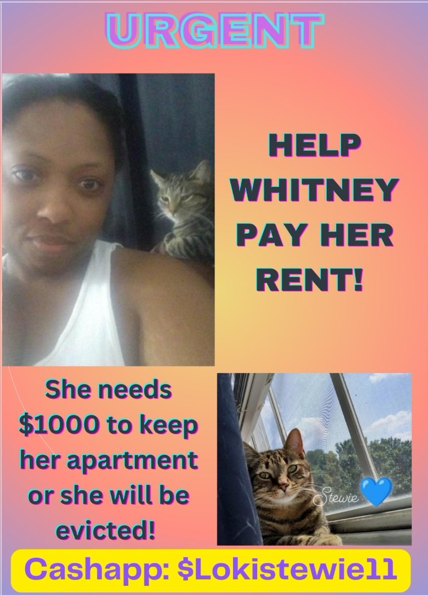 a Black woman needs help paying her rent! she was out sick for 2 weeks and can't pay. she has 1 week to raise $1000 before she's evicted. pls rt!! 
#MutualAidRequest #MutualAid #Crowdfunding #Leftist