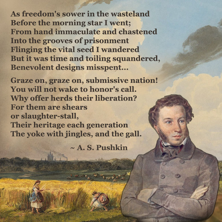 Kasimir on Twitter: "Alexander Sergeyevich Pushkin was both right and ...