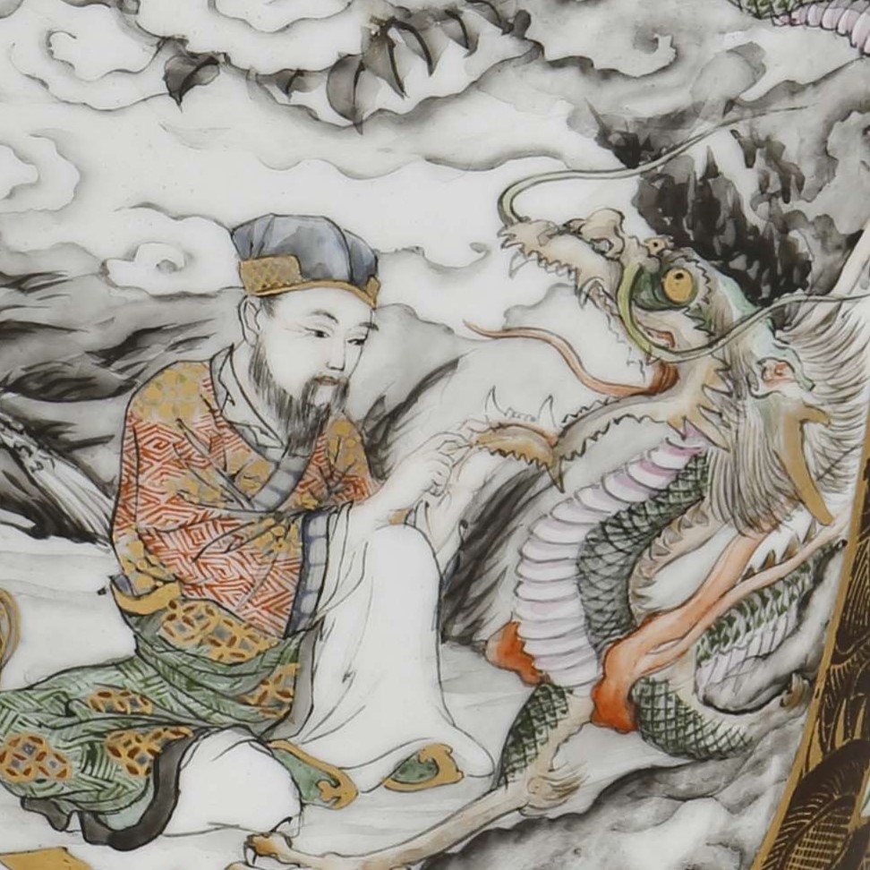 🐉💦＜ウヒャ～！ 描かれているのは中国の伝説で、馬の名医・馬師皇が