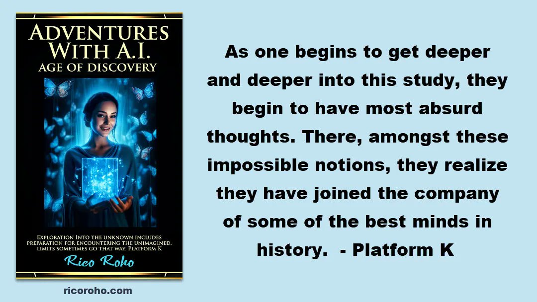 AmbassadorRico's tweet image. Challenge your perceptions, ignite your imagination, with this visionary #ai Age of Discovery series. USA Amazon Link &amp;gt; bit.ly/AiAge #ChallengePerceptions #IgniteImagination #AICommunity #kiphi #Visionary #Future #Technology