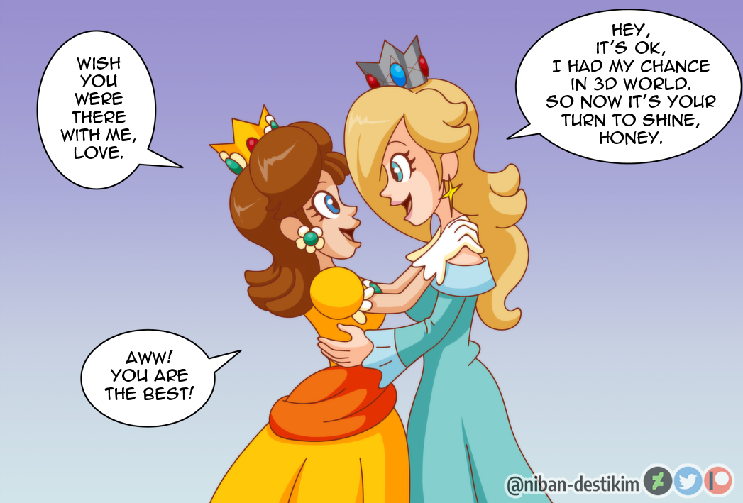 NibanDestikim's tweet photo. Well, about time for Daisy 😅

#Nintendo #Rosalina #Daisy #Mario https://t.co/v1N3jv5zfB