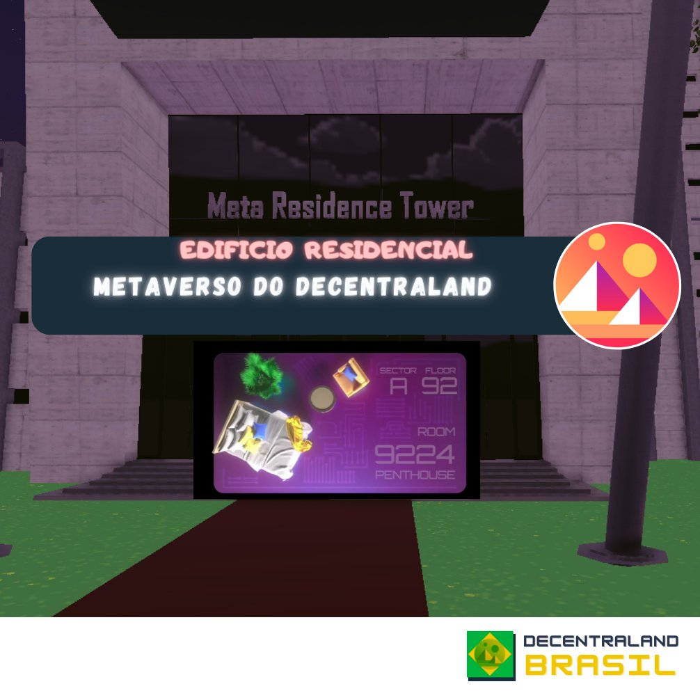 DCL_Brasil's tweet photo. A 1ยฐ EXPERIรNCIA DE RESIDรNCIA NO #Metaverso da @decentraland @residence_meta
Visite o apartamento decorado
assista o #vรญdeo novo no Canal da #DecentralandBrasil #mrt
Setor A 9224 @atrovenado
#MetaResidenceTower #apartamentovirtual
#Aptos #AptosNFTs
https://t.co/l5gyMRrZ25 https://t.co/GFQkjsl3ZO