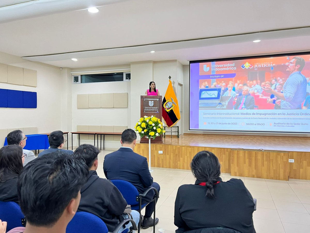 Uni_Indoamerica's tweet photo. 🗣️ Agradecemos la participación de las juezas, jueces de la @CorteNacional, #estudiantes y #docentes de la carrera de #Derecho por ser parte del Seminario Interinstitucional: Medios de Impugnación en la Justicia Ordinaria. 🎓⚖️ https://t.co/vwh5bGuS94