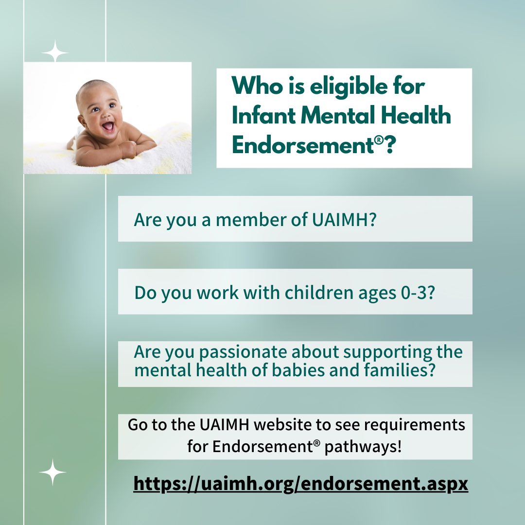 Attention Utah providers: Apply now for the Infant Mental Health Endorsement! #iecmh #infantmentalhealth #earlychildhood #utahbabies